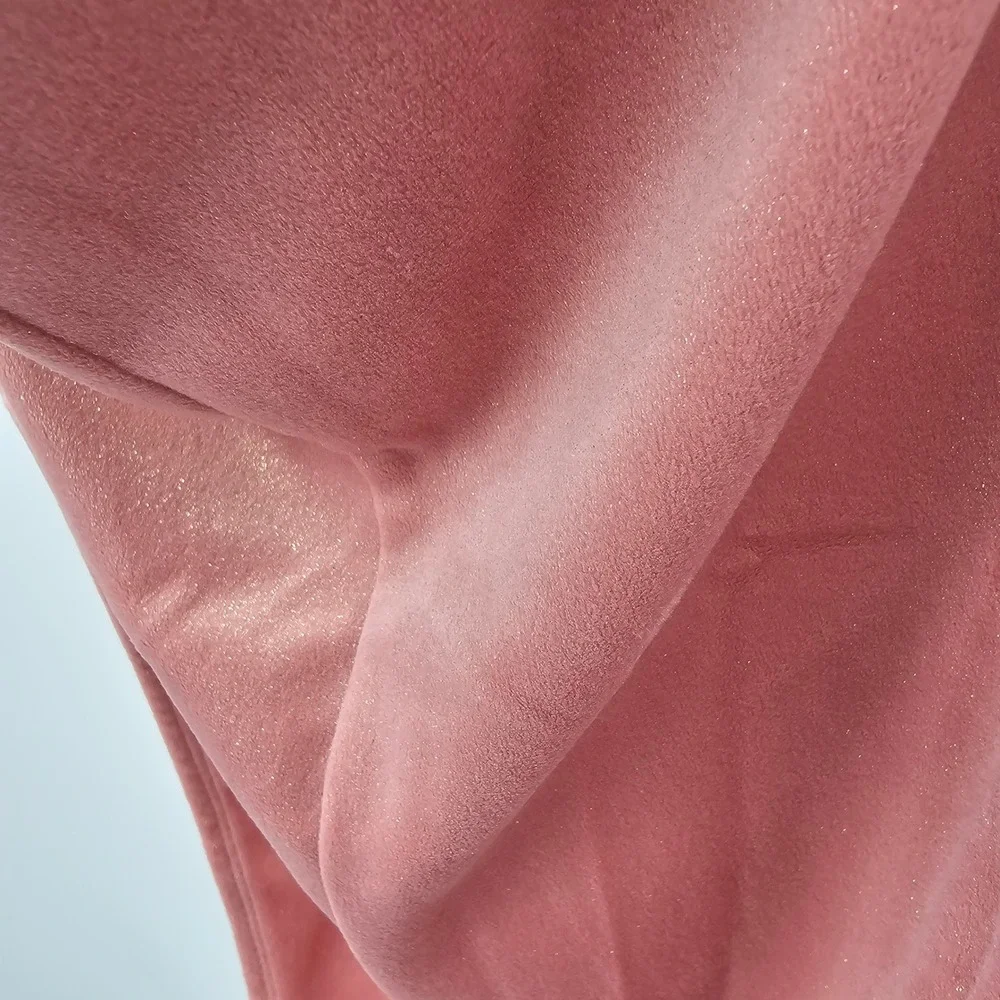 Dreamgirl Pink‎ Velour Halter Neck Thong Bodysuit Lingerie Size M/L Shimmer